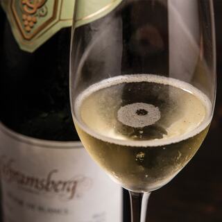 A close-up photo of Schramsberg's Blanc de Blanc.